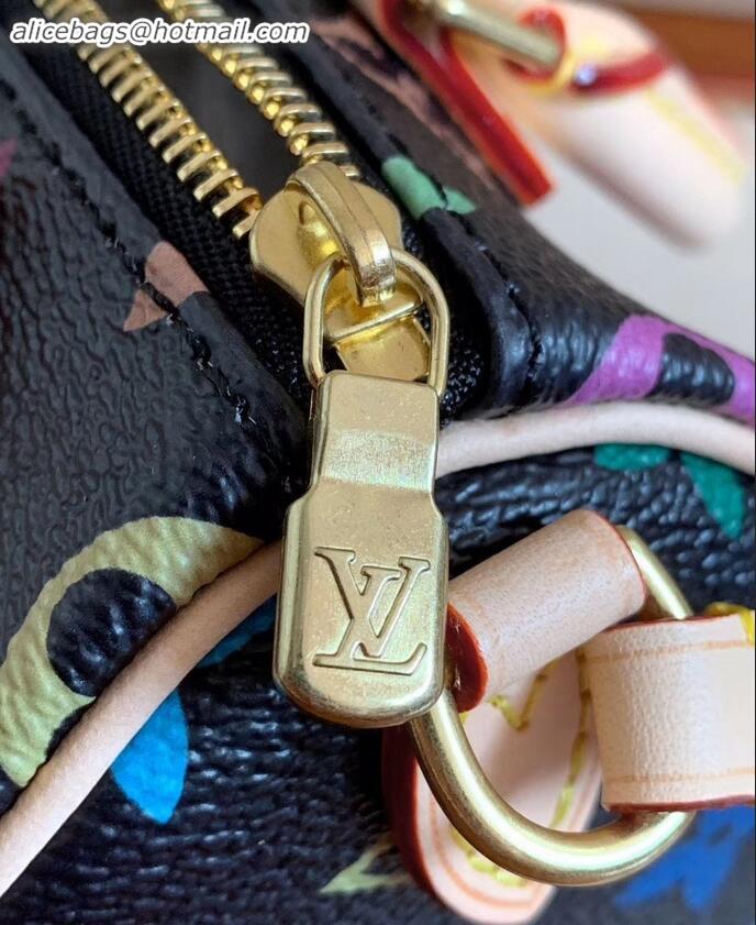 Discount Louis Vuitton mini HL speedy black multicolor monogram bag M61252