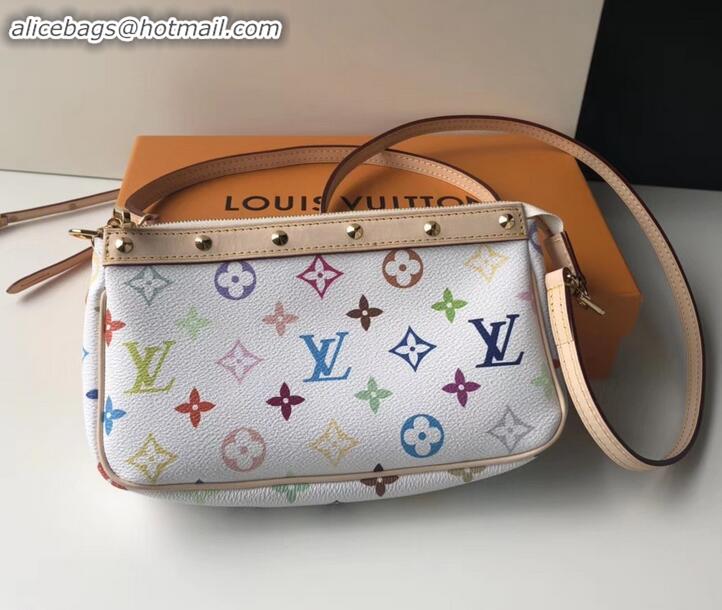 Luxury Louis Vuitton vintage multicolor monogram mini bag M92649 WHITE