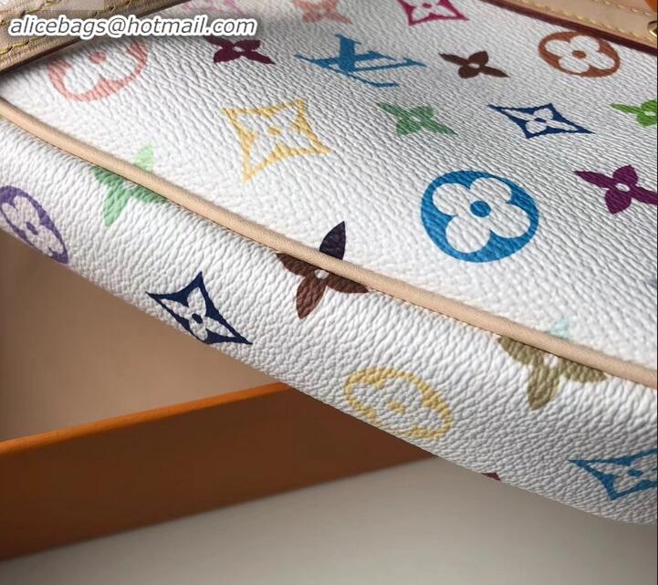 Luxury Louis Vuitton vintage multicolor monogram mini bag M92649 WHITE