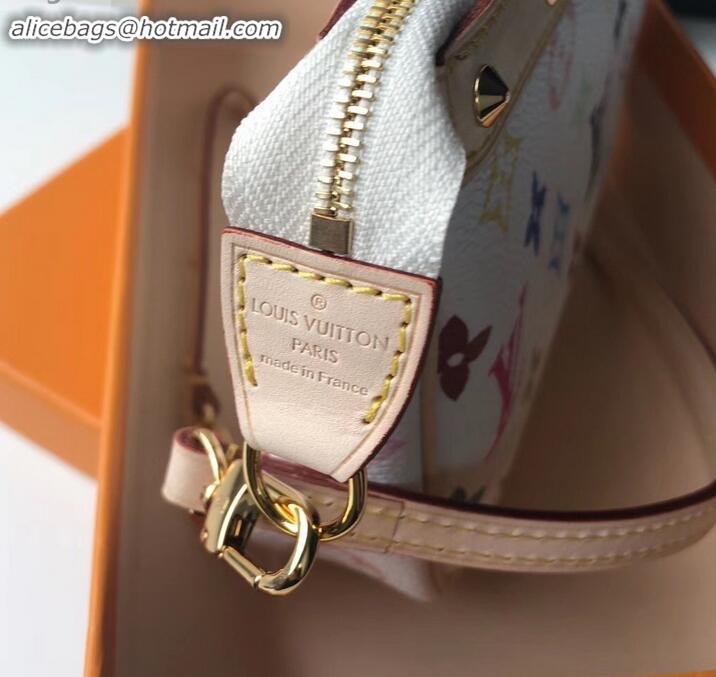 Luxury Louis Vuitton vintage multicolor monogram mini bag M92649 WHITE