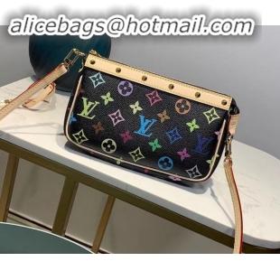 Perfect Louis Vuitton vintage multicolor monogram mini bag M92649 BLACK