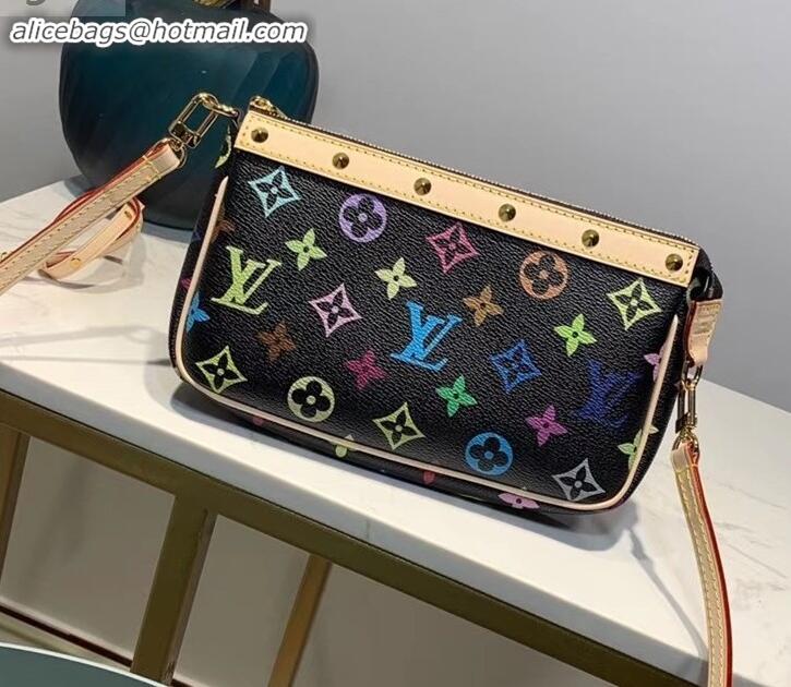 Perfect Louis Vuitton vintage multicolor monogram mini bag M92649 BLACK