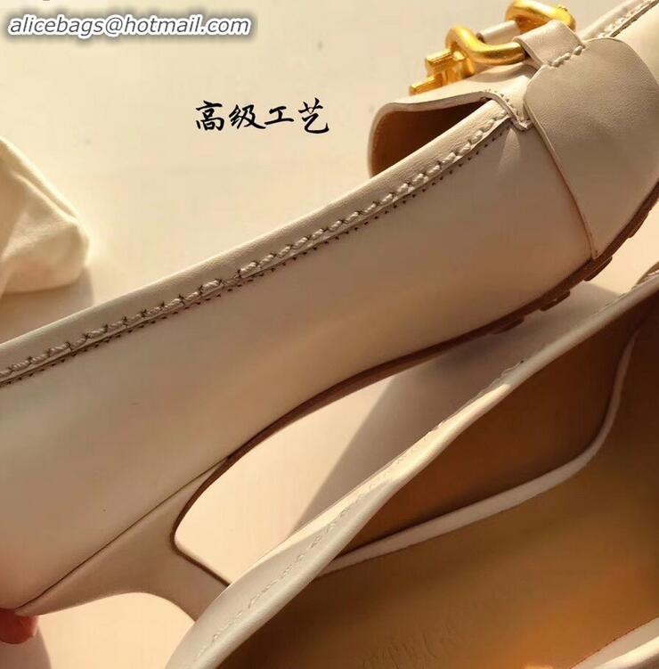 Cheapest Bottega Veneta BV Madame Pumps BV9048 White with Horsebit Hardware 2019