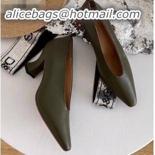 Cheapest Bottega Veneta Heel 7.5cm Almond Toe Pumps BV9807 Green 2019