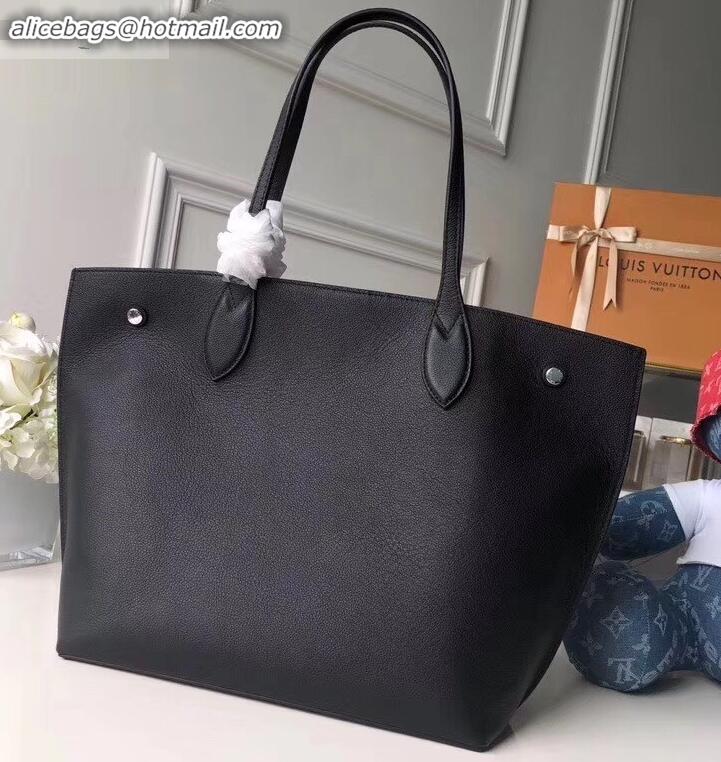 Trendy Design Louis Vuitton Soft Calfskin Lockme Go Tote Bag M55028 Black 2019