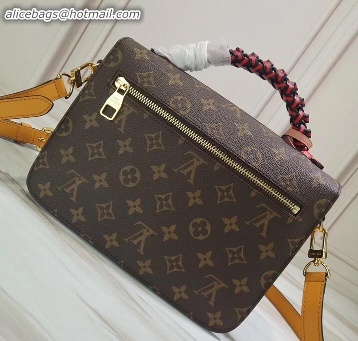 Sumptuous Louis Vuitton Braided Handle Monogram Canvas Pochette Metis Bag M43984 Red 2019