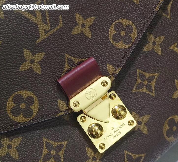 Luxury Louis Vuitton Braided Handle Monogram Canvas Pochette Metis Bag M44668 Yellow 2019