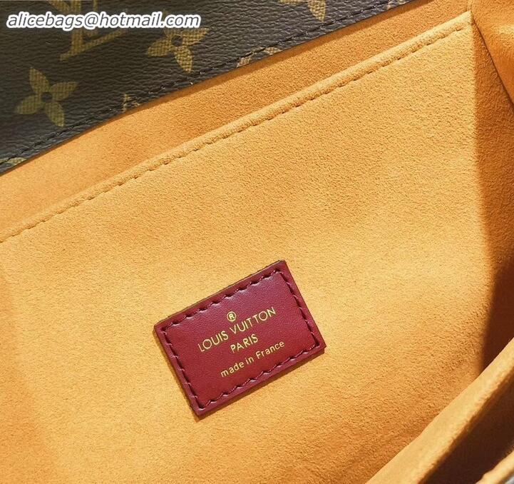 Luxury Louis Vuitton Braided Handle Monogram Canvas Pochette Metis Bag M44668 Yellow 2019