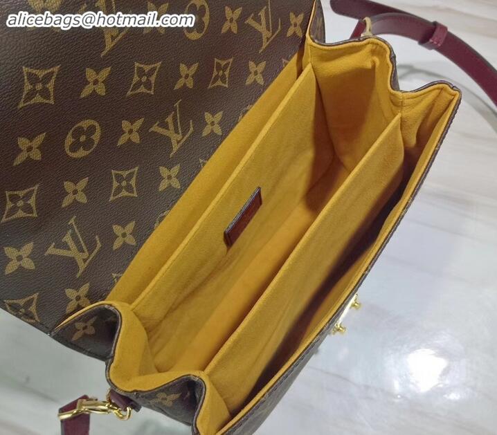 Luxury Louis Vuitton Braided Handle Monogram Canvas Pochette Metis Bag M44668 Yellow 2019