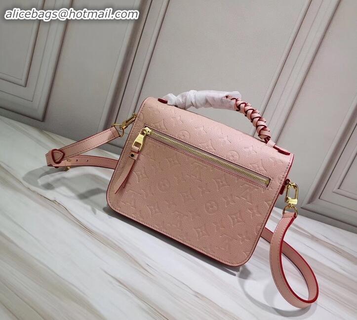 Stylish Louis Vuitton Braided Handle Monogram Empreinte Pochette Metis Bag M43942 Pink