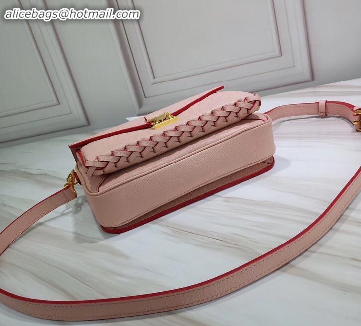 Stylish Louis Vuitton Braided Handle Monogram Empreinte Pochette Metis Bag M43942 Pink