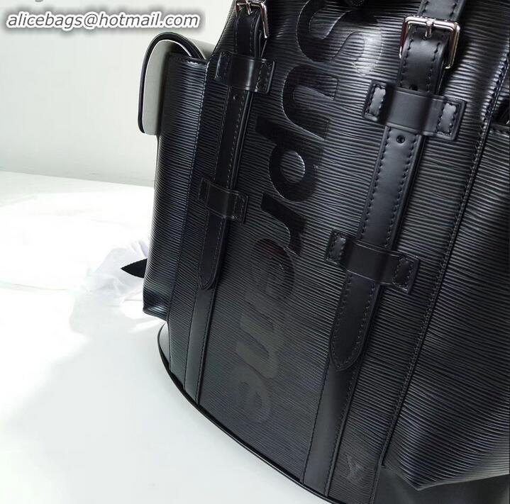 Unique Style Louis Vuitton Epi Patchwork Christopher PM Backpack Bag Supreme M55138 Black