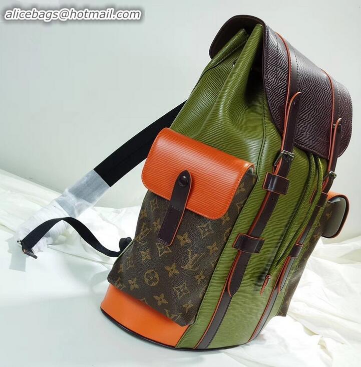 Discount Louis Vuitton Epi Patchwork Christopher PM Backpack Bag M58843 Khaki