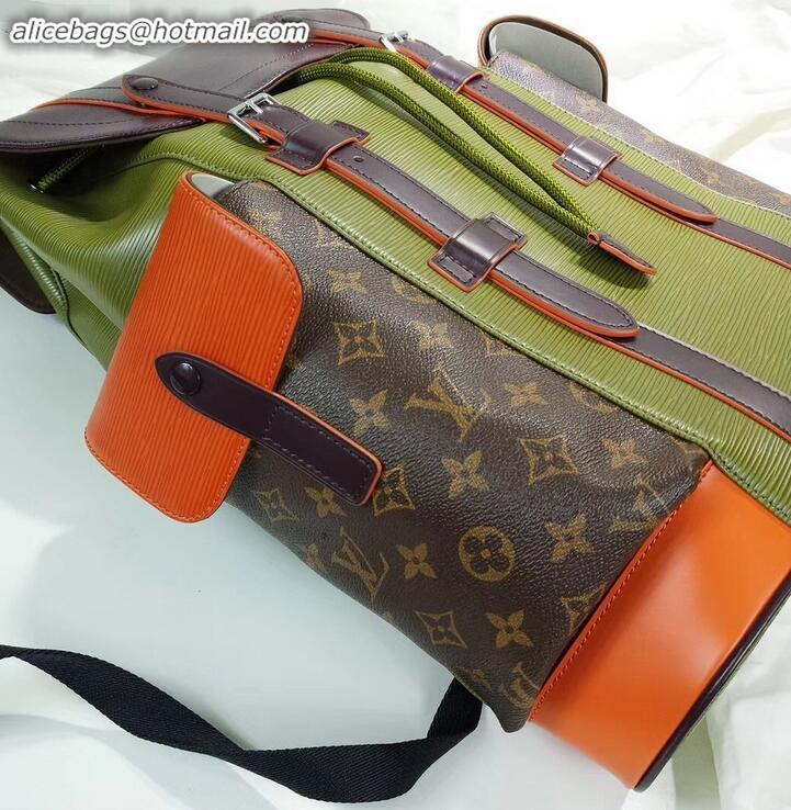 Discount Louis Vuitton Epi Patchwork Christopher PM Backpack Bag M58843 Khaki