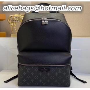 Fashion Louis Vuitton Monogram Canvas and Taiga Leather Discovery Backpack PM Bag M30230 Black 2019