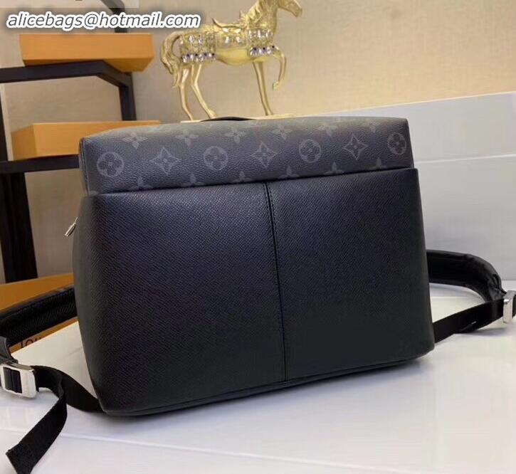 Fashion Louis Vuitton Monogram Canvas and Taiga Leather Discovery Backpack PM Bag M30230 Black 2019