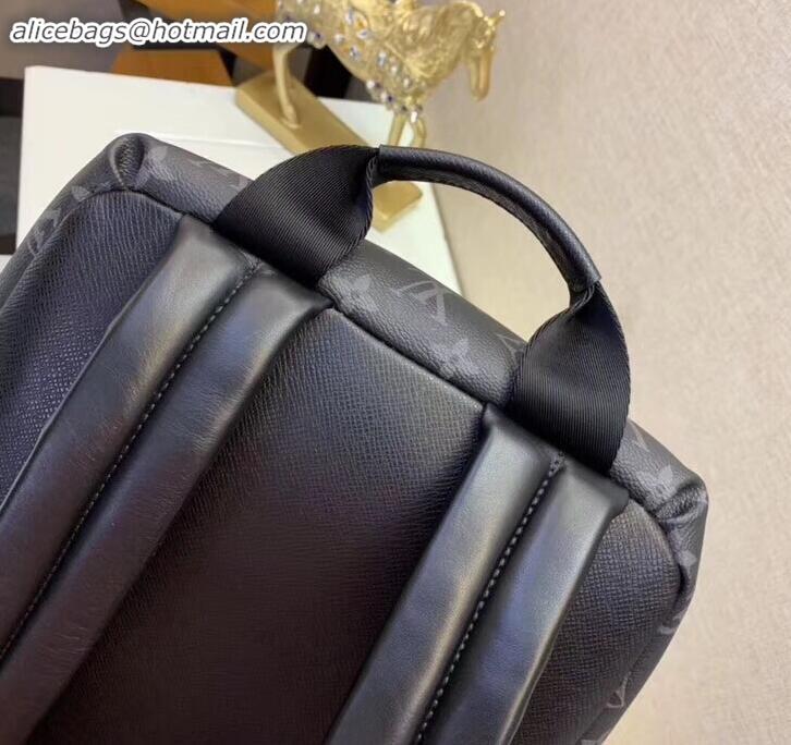 Fashion Louis Vuitton Monogram Canvas and Taiga Leather Discovery Backpack PM Bag M30230 Black 2019