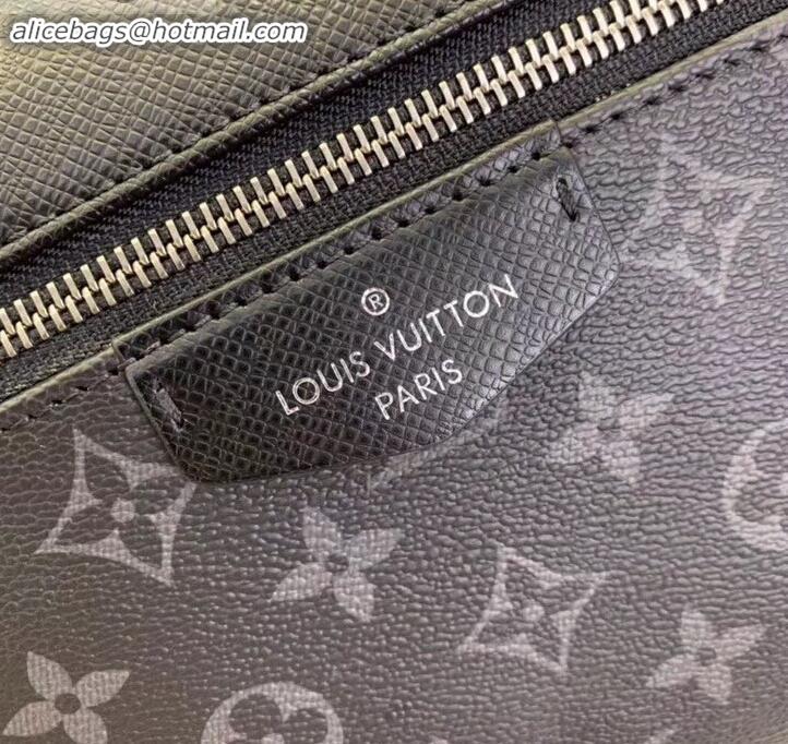 Fashion Louis Vuitton Monogram Canvas and Taiga Leather Discovery Backpack PM Bag M30230 Black 2019