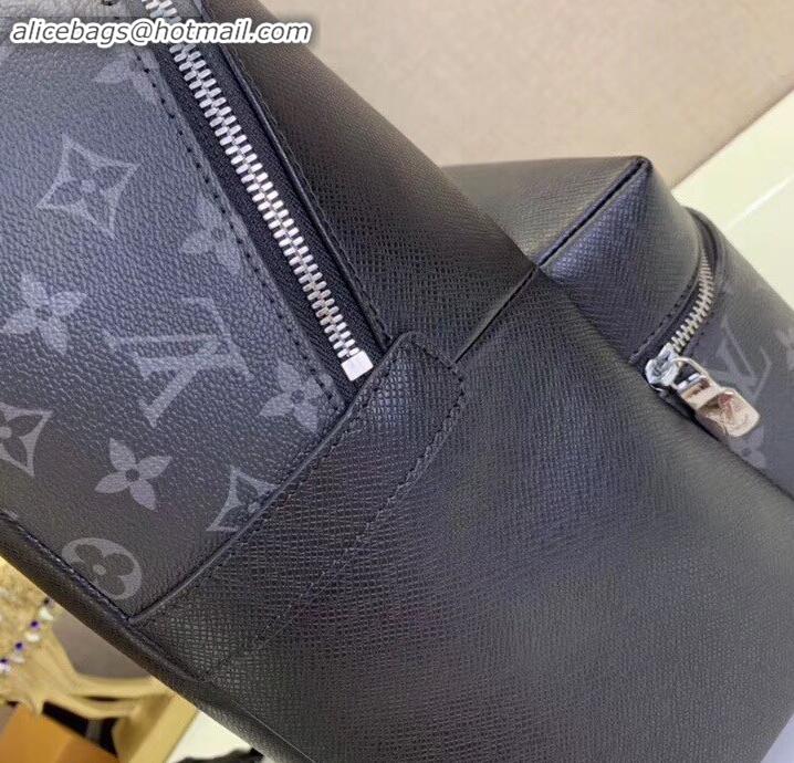 Fashion Louis Vuitton Monogram Canvas and Taiga Leather Discovery Backpack PM Bag M30230 Black 2019