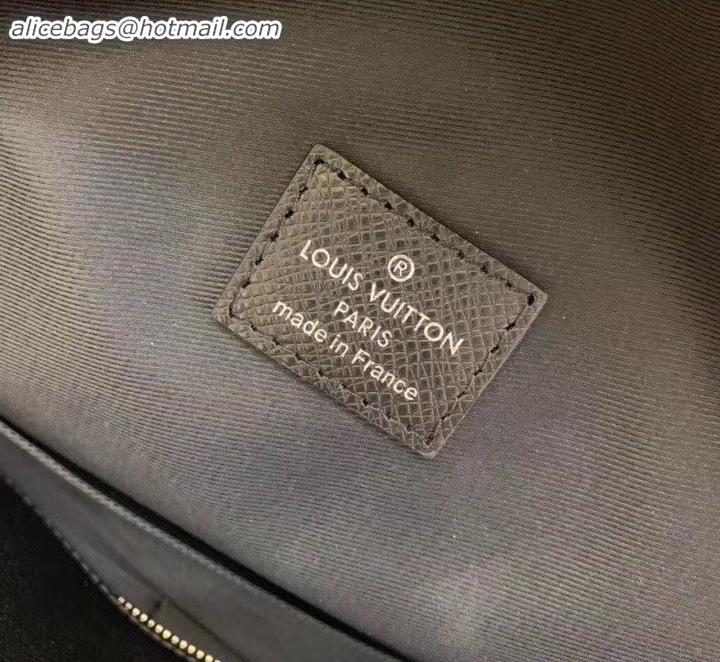 Fashion Louis Vuitton Monogram Canvas and Taiga Leather Discovery Backpack PM Bag M30230 Black 2019