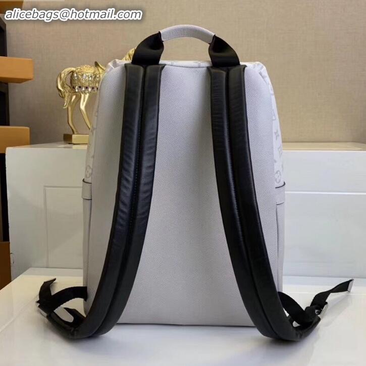 Popular Style Louis Vuitton Monogram Canvas and Taiga Leather Discovery Backpack PM Bag M30232 White 2019