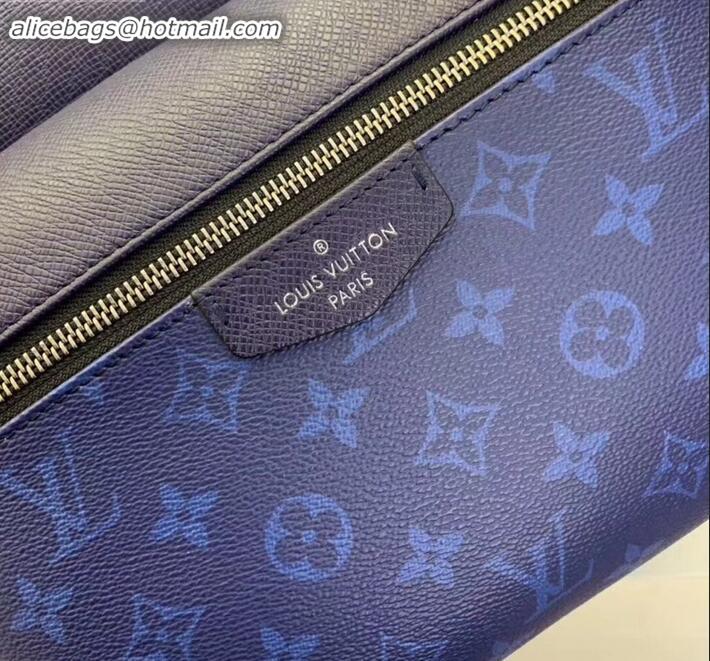 Cheap Louis Vuitton Monogram Canvas and Taiga Leather Discovery Backpack PM Bag M30229 Blue 2019