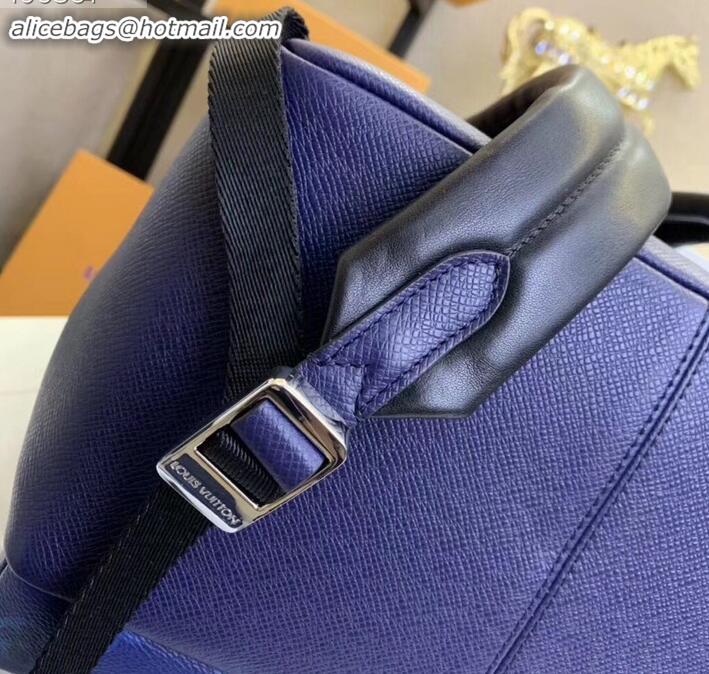 Cheap Louis Vuitton Monogram Canvas and Taiga Leather Discovery Backpack PM Bag M30229 Blue 2019