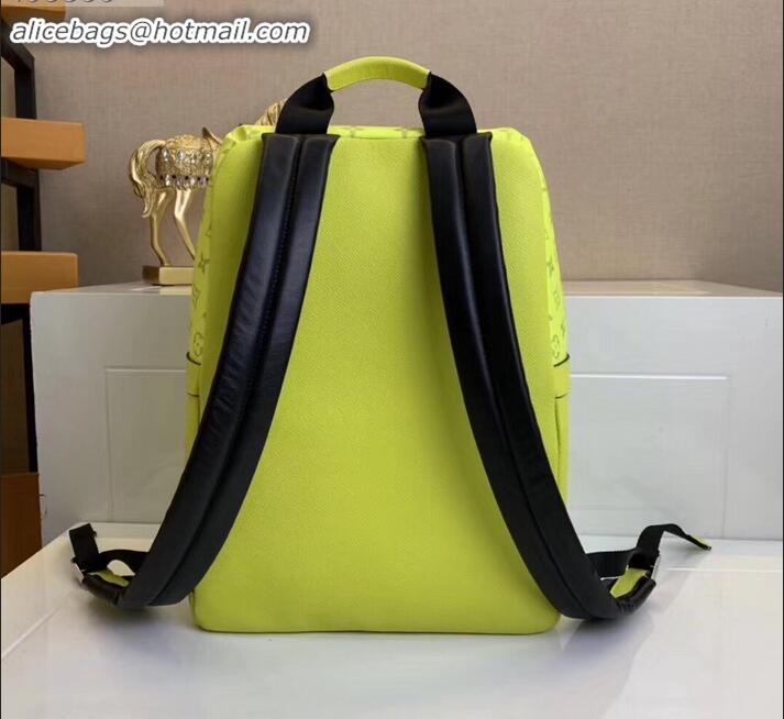 Classic Louis Vuitton Monogram Canvas and Taiga Leather Discovery Backpack PM Bag M30228 Yellow 2019