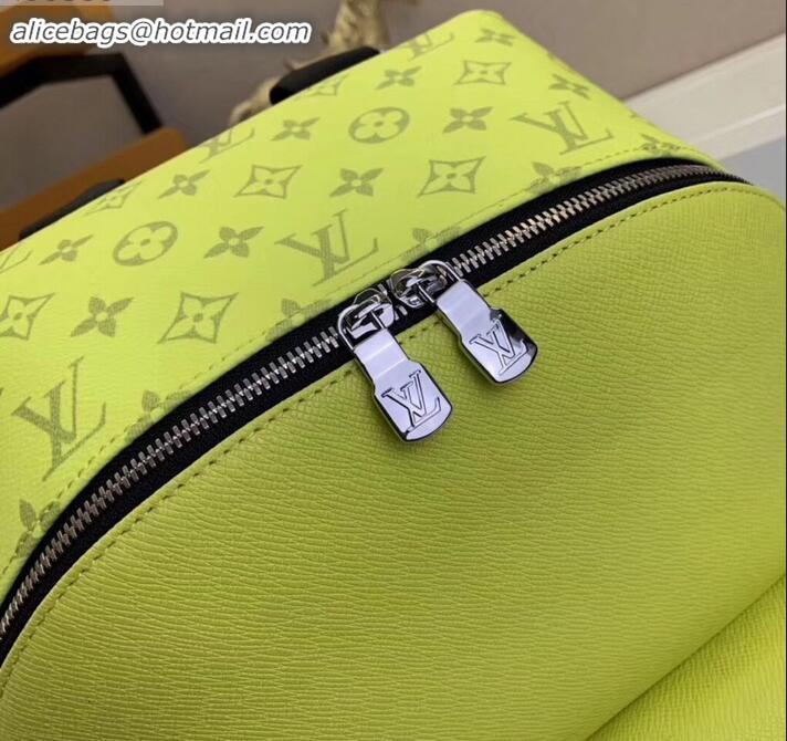 Classic Louis Vuitton Monogram Canvas and Taiga Leather Discovery Backpack PM Bag M30228 Yellow 2019