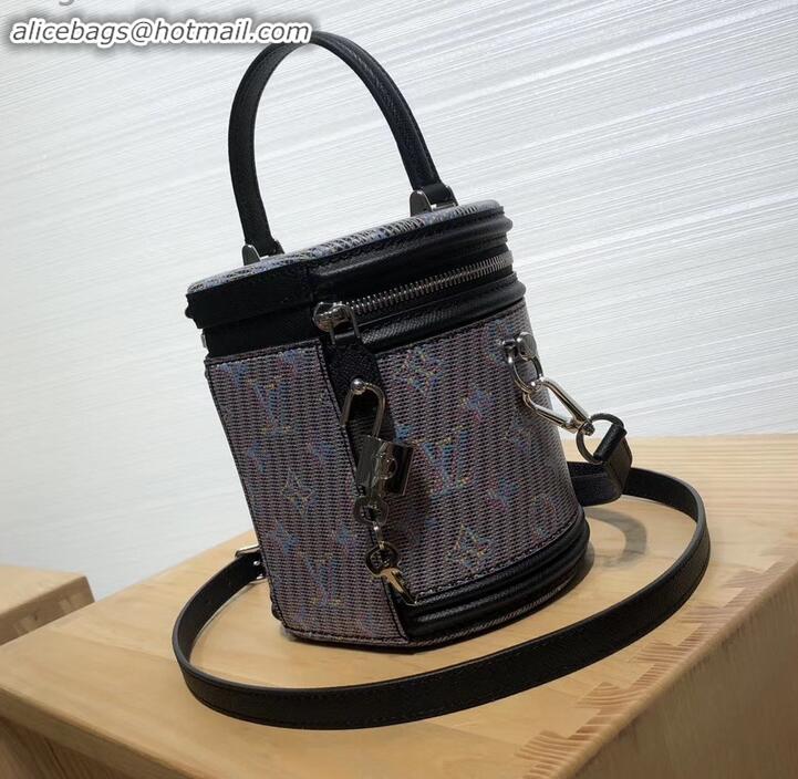 Top Design Louis Vuitton Monogram LV Pop Print Cannes Beauty Case Bucket Bag M55457 Black 2019