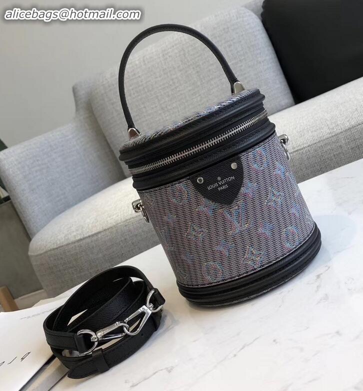 Top Design Louis Vuitton Monogram LV Pop Print Cannes Beauty Case Bucket Bag M55457 Black 2019