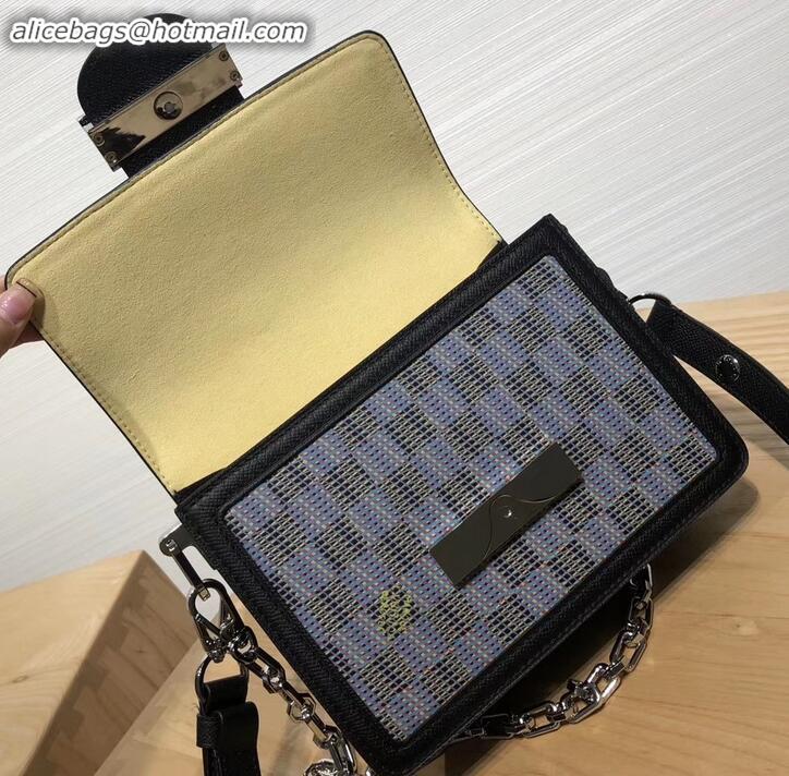 Good Product Louis Vuitton Monogram LV Pop Print Mini Dauphine Bag M55454 Blue 2019