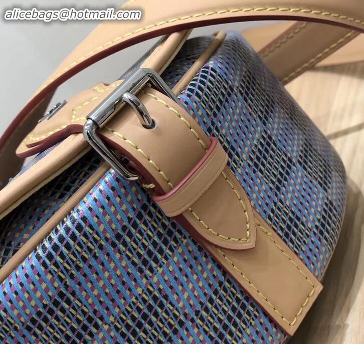 Luxury Louis Vuitton Monogram LV Pop Print Tambourin Bag M55460 Blue 2019