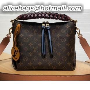 Luxury Louis Vuitton Braided Handle Monogram Canvas Beaubourg Hobo Bag M55461