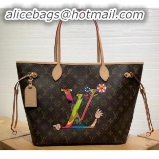 Trendy Design Louis Vuitton Logo Print Monogram Canvas Neverfull MM Tote Bag M68555 2019