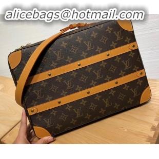 1:1 aaaaa Louis Vuitton Monogram Canvas Soft Trunk Messenger MM Bag M44754 2019