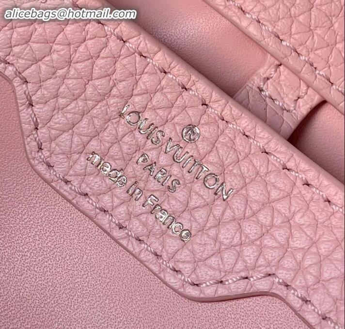 Durable Louis Vuitton Capucines PM Bag Braided Handle and Strap M55084 Pink