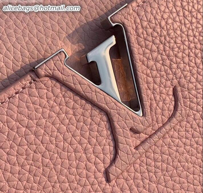 Durable Louis Vuitton Capucines PM Bag Braided Handle and Strap M55084 Pink