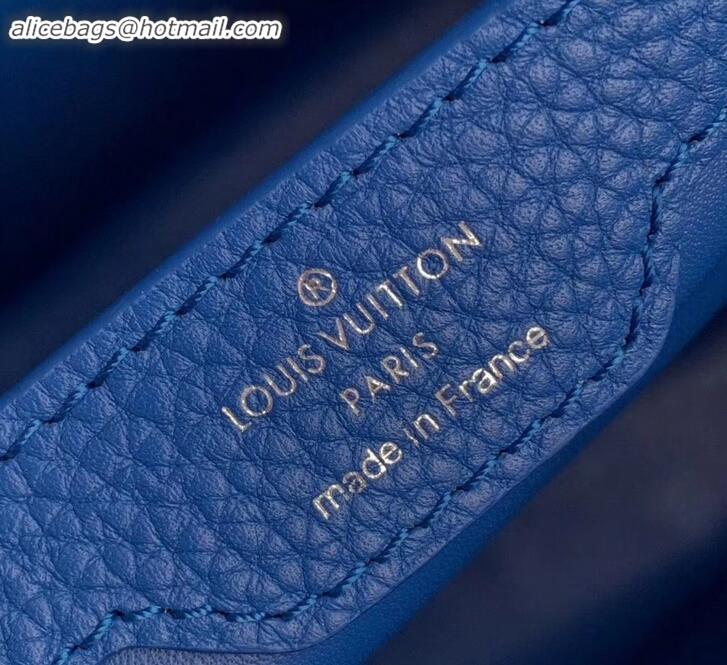 Good Product Louis Vuitton Capucines BB Bag Braided Handle and Strap M55236 Blue