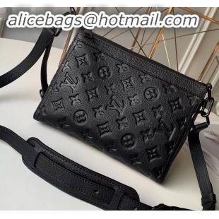 Most Popular Louis Vuitton Monogram Empreinte Triangle Shaped Messenger Bag M54330 Black 2019