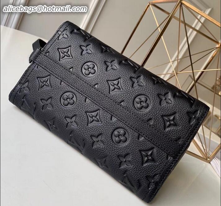 Most Popular Louis Vuitton Monogram Empreinte Triangle Shaped Messenger Bag M54330 Black 2019