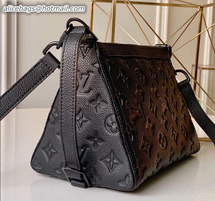 Most Popular Louis Vuitton Monogram Empreinte Triangle Shaped Messenger Bag M54330 Black 2019