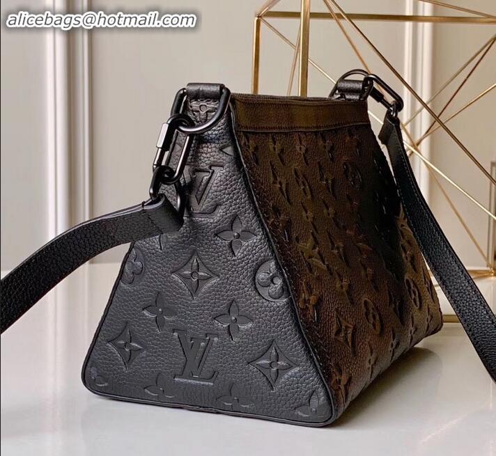 Most Popular Louis Vuitton Monogram Empreinte Triangle Shaped Messenger Bag M54330 Black 2019