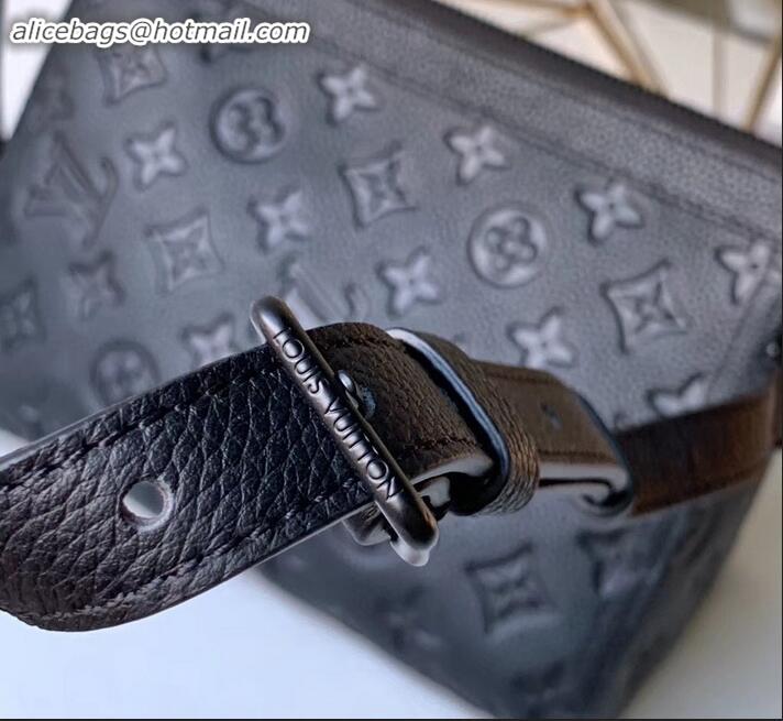 Most Popular Louis Vuitton Monogram Empreinte Triangle Shaped Messenger Bag M54330 Black 2019