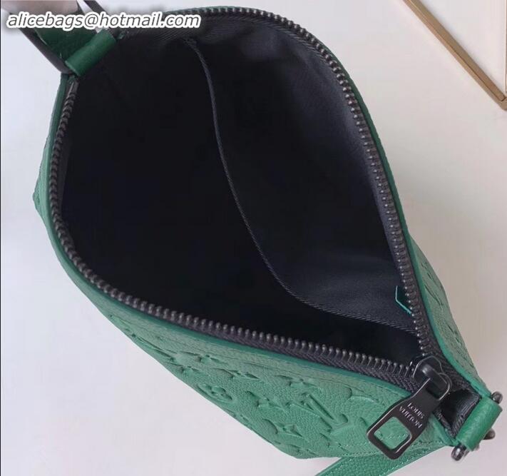 Shop Duplicate Louis Vuitton Monogram Empreinte Triangle Shaped Messenger Bag M54330 Green 2019