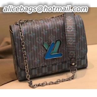 Good Quality Louis Vuitton Monogram LV Pop Print Twist MM Bag M55480 Blue 2019