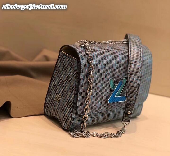 Good Quality Louis Vuitton Monogram LV Pop Print Twist MM Bag M55480 Blue 2019