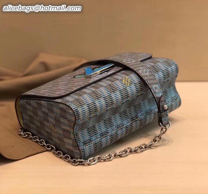 Good Quality Louis Vuitton Monogram LV Pop Print Twist MM Bag M55480 Blue 2019