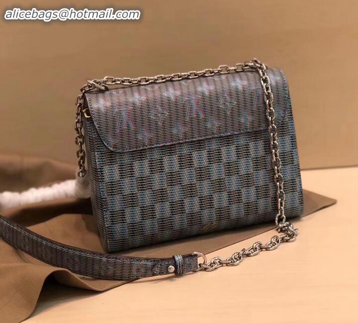 Good Quality Louis Vuitton Monogram LV Pop Print Twist MM Bag M55480 Blue 2019