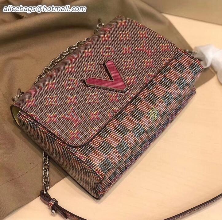 Stylish Louis Vuitton Monogram LV Pop Print Twist MM Bag M55480 Pink 2019